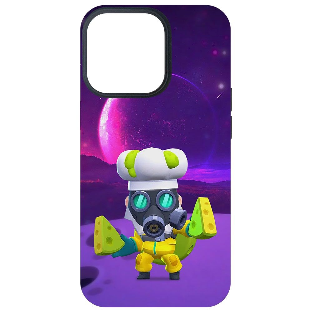 

Чехол-накладка Krutoff Софт Кейс Brawl Stars - Майк с плесенью для iPhone 13 Pro черный