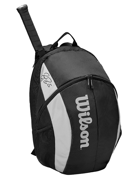 Рюкзак спортивный Wilson Team Backpack с карманом под 2 тен.ракетки, черно-серый