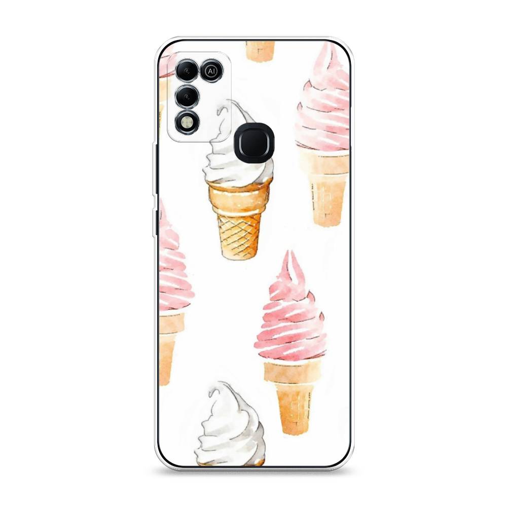 

Чехол Awog на Infinix HOT 11 Play "Нарисованное мороженое", Разноцветный, 3100850-10