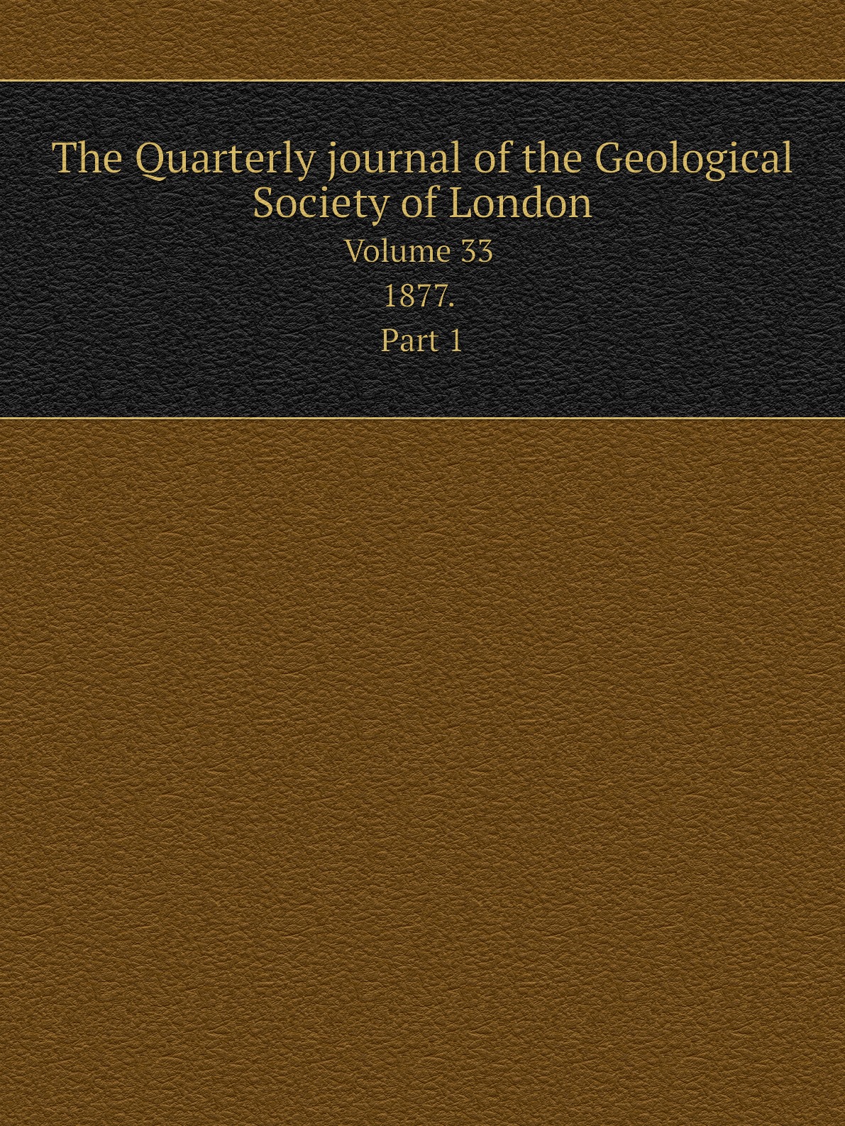 

The Quarterly journal of the Geological Society of London