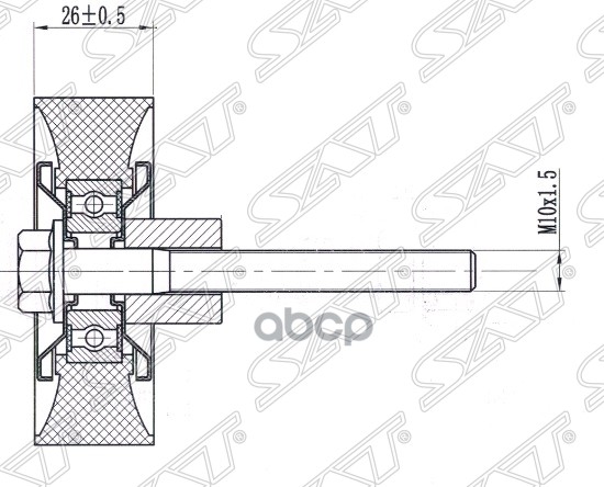 

Обводной Ролик Приводного Ремня Audi/Seat/Skoda/Vw 1,4/1,6 Sat арт. ST-1J0145276B