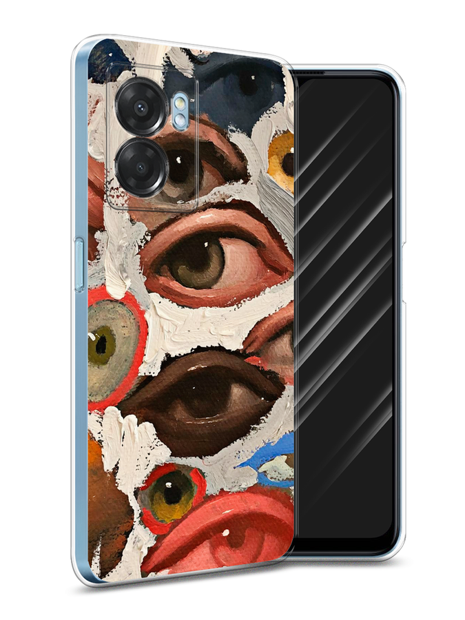 

Чехол Awog на Oppo A57 5G/A56s/OnePlus Nord N300 5G "Глаза масляная живопись", Разноцветный, 2510250-7