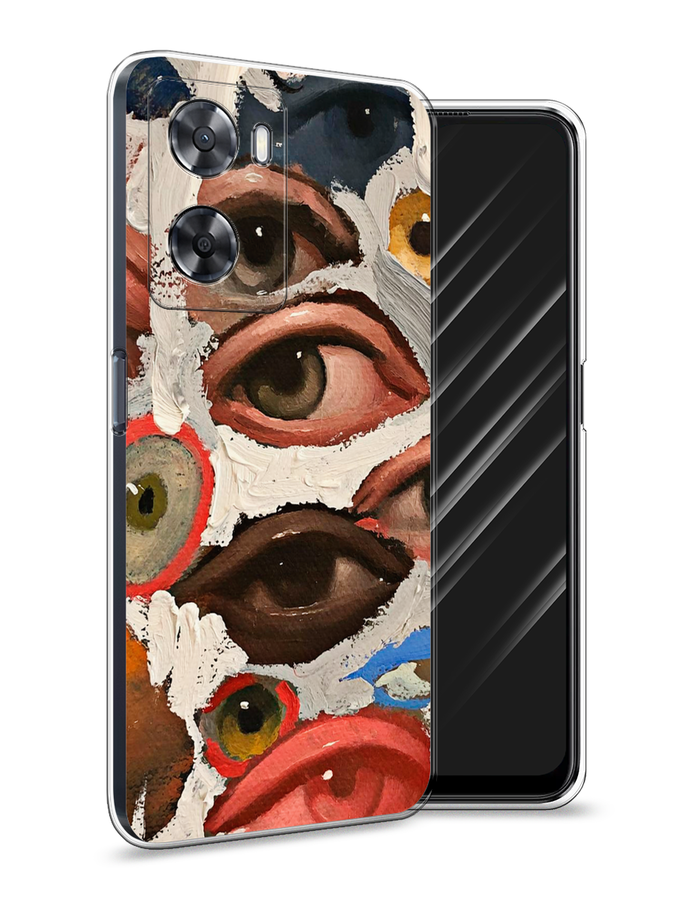 

Чехол Awog на Oppo A57 4G/A77 4G/A77s 4G/A57s "Глаза масляная живопись", Разноцветный, 2510350-7
