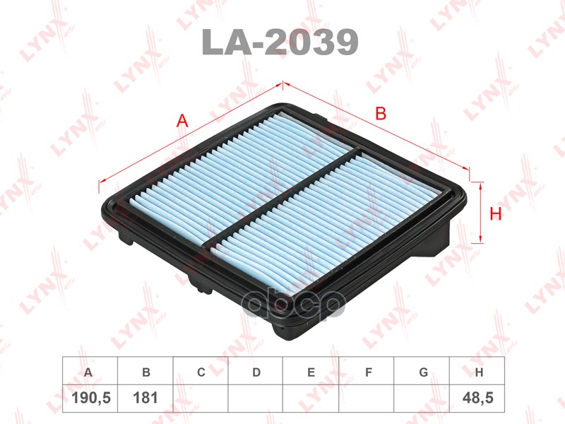 

Воздушный фильтр LYNXauto la2039