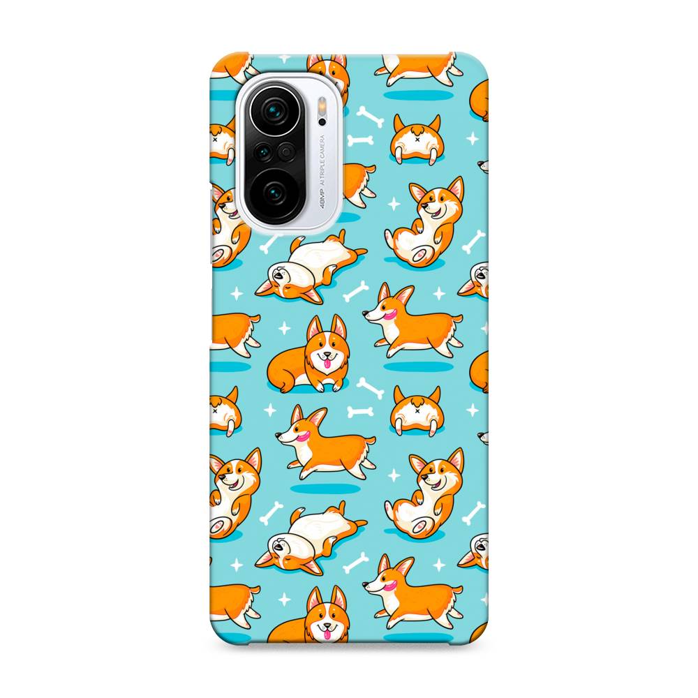 

Пластиковый чехол "Веселые корги" на Xiaomi Poco F3, 310120-1