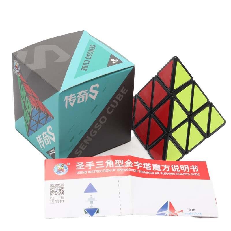 Головоломка тетраэдр пирамидка базовая ShengShou Legend S Pyraminx, black