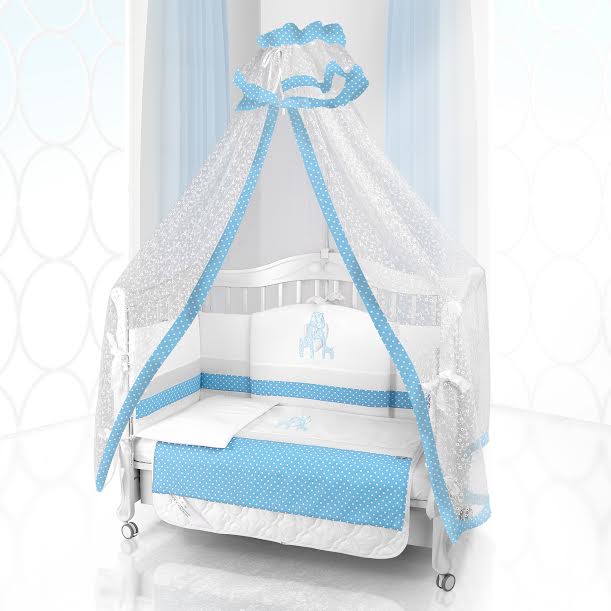 Комплект постельного белья Beatrice Bambini Unico Punto Di Giraffa (125х65) (bianco blu)