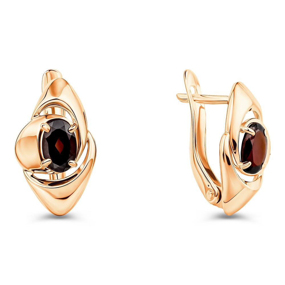 

Серьги из золота 585Gold 202010187, гранат, 202010187