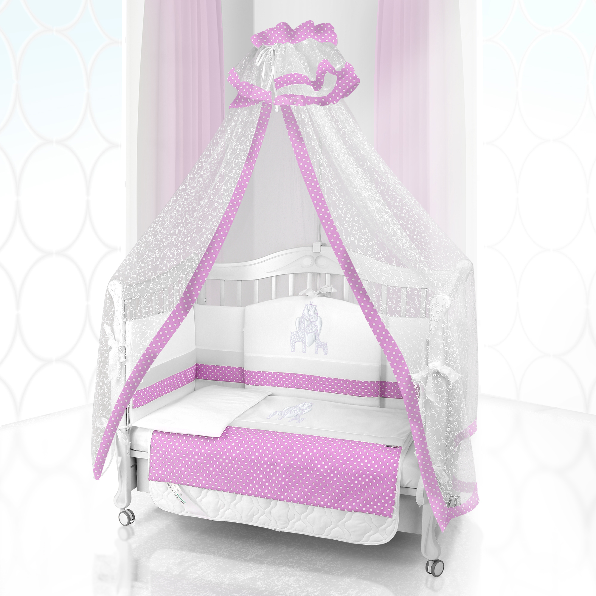 

Комплект постельного белья Beatrice Bambini Unico Punto Di Giraffa (125х65) (bianco rosa)