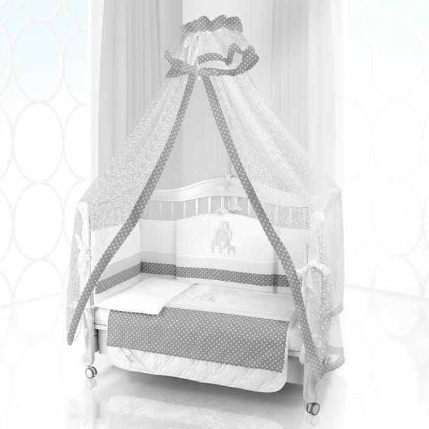 Комплект постельного белья Beatrice Bambini Unico Punto Di Giraffa (120х60) bianco grigio