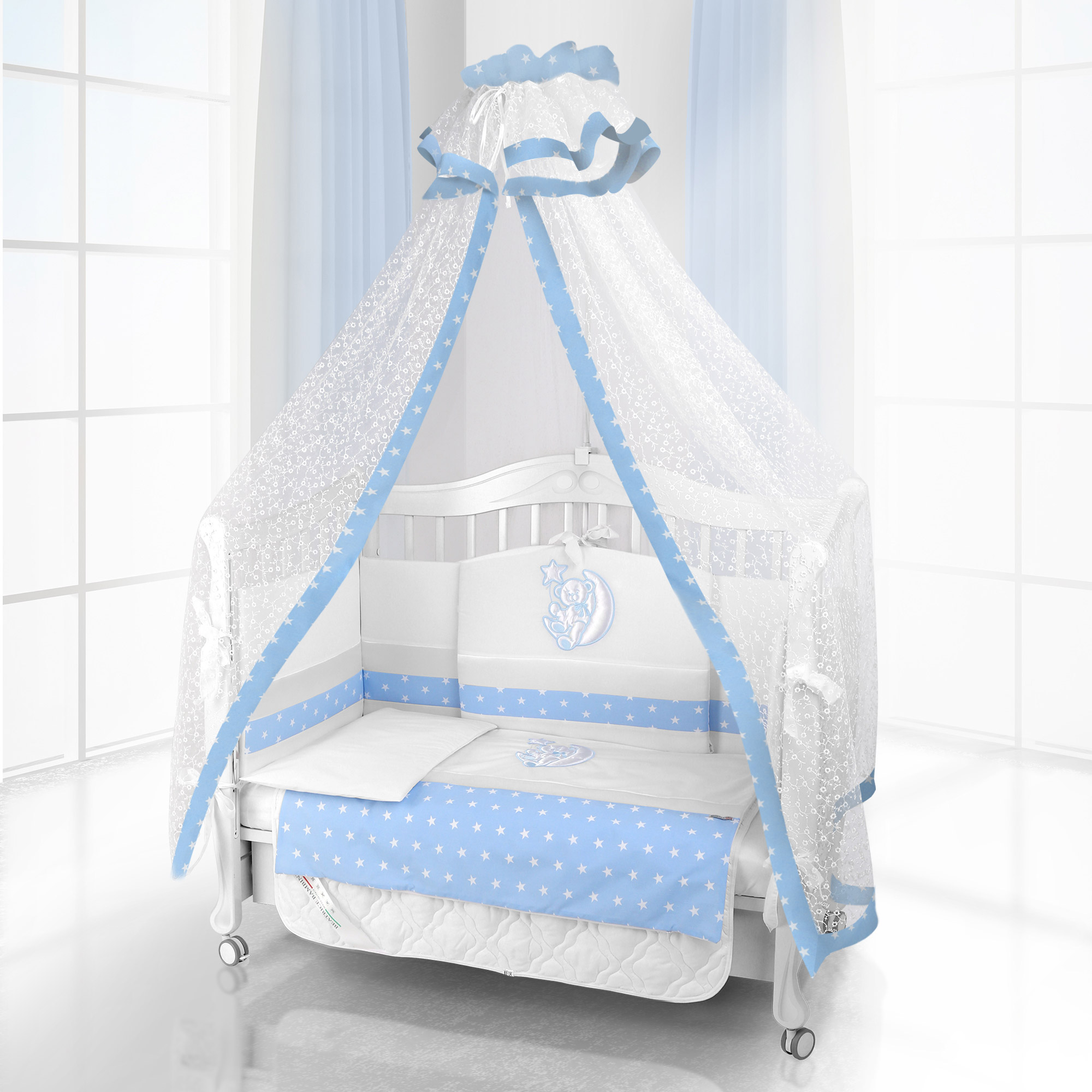 Комплект постельного белья Beatrice Bambini Unico Stella (125х65) (bianco blu)
