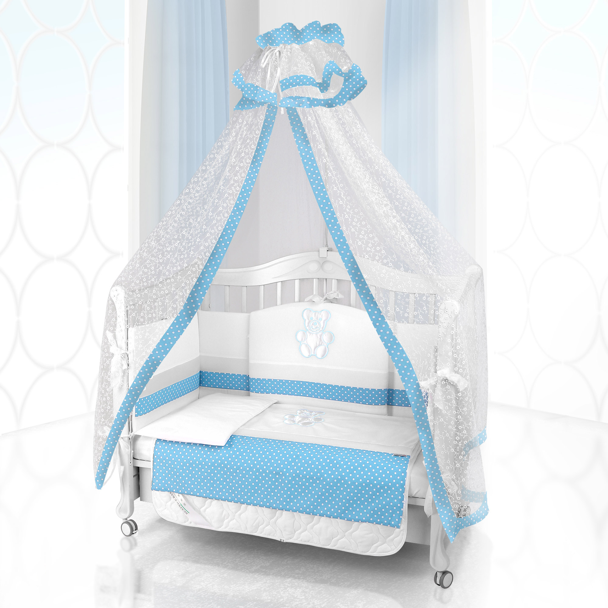 Комплект постельного белья Beatrice Bambini Unico Puntini (125х65) (bianco blu)