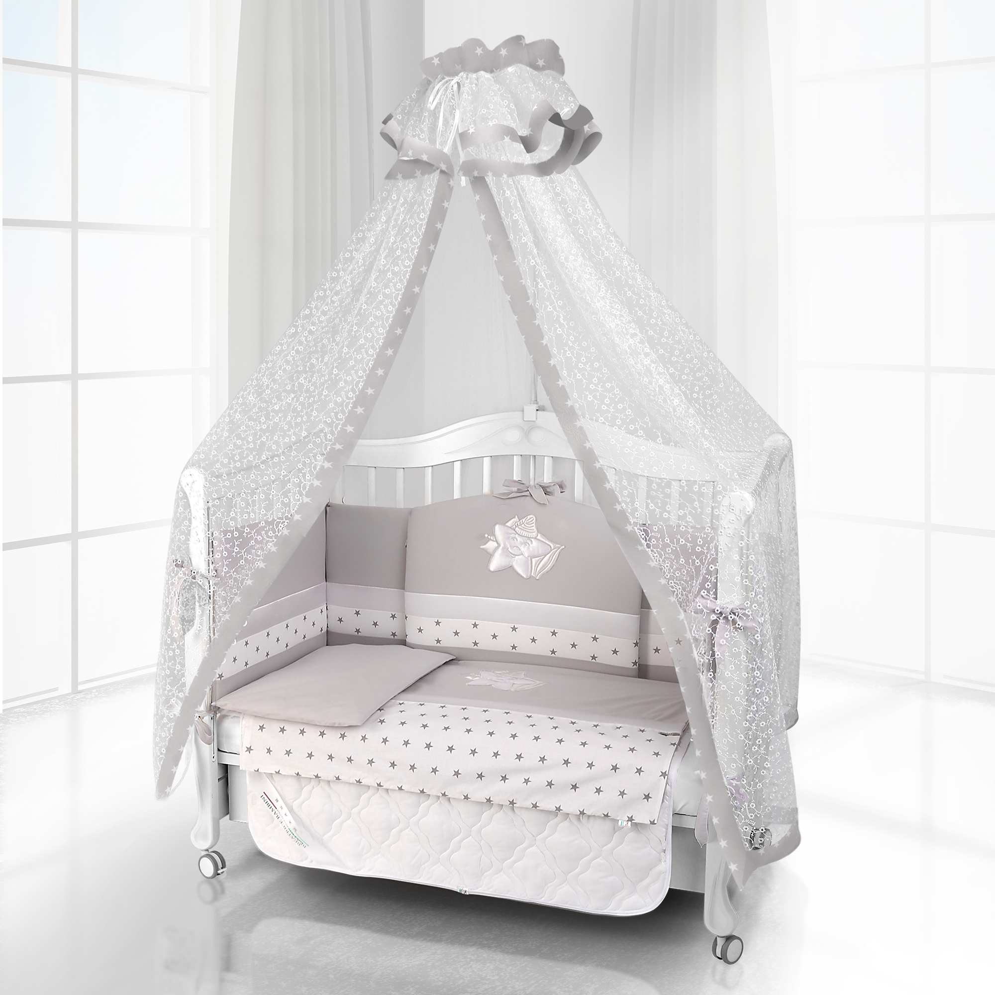 

Комплект постельного белья Beatrice Bambini Unico Smile (125х65) (grigio bianco)