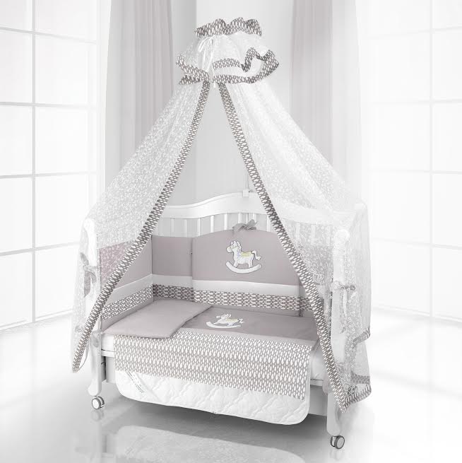 

Комплект постельного белья Beatrice Bambini Unico IL Cavallo Nuvole (125х65)grigio grigio
