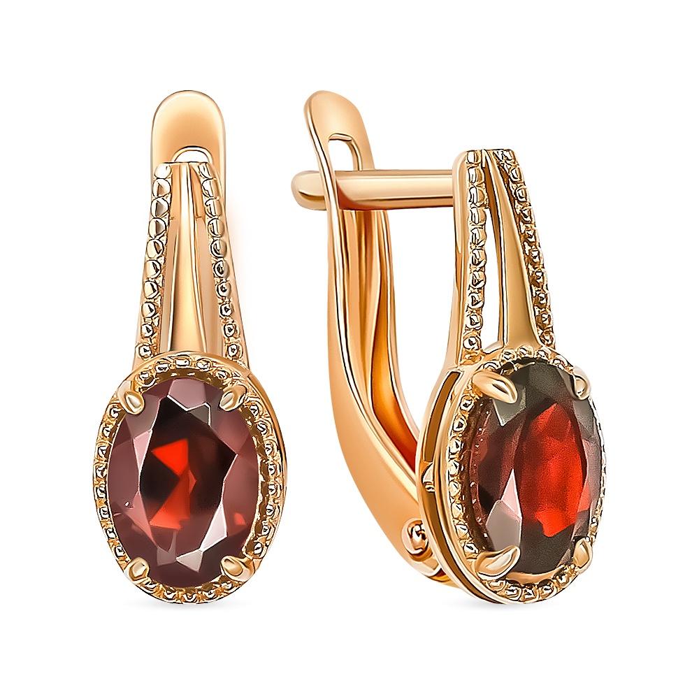 

Серьги из золота 585Gold 202010093, гранат, 202010093