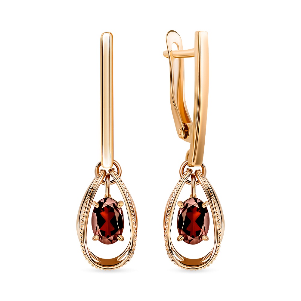 

Серьги из золота 585Gold 202010051, гранат, 202010051