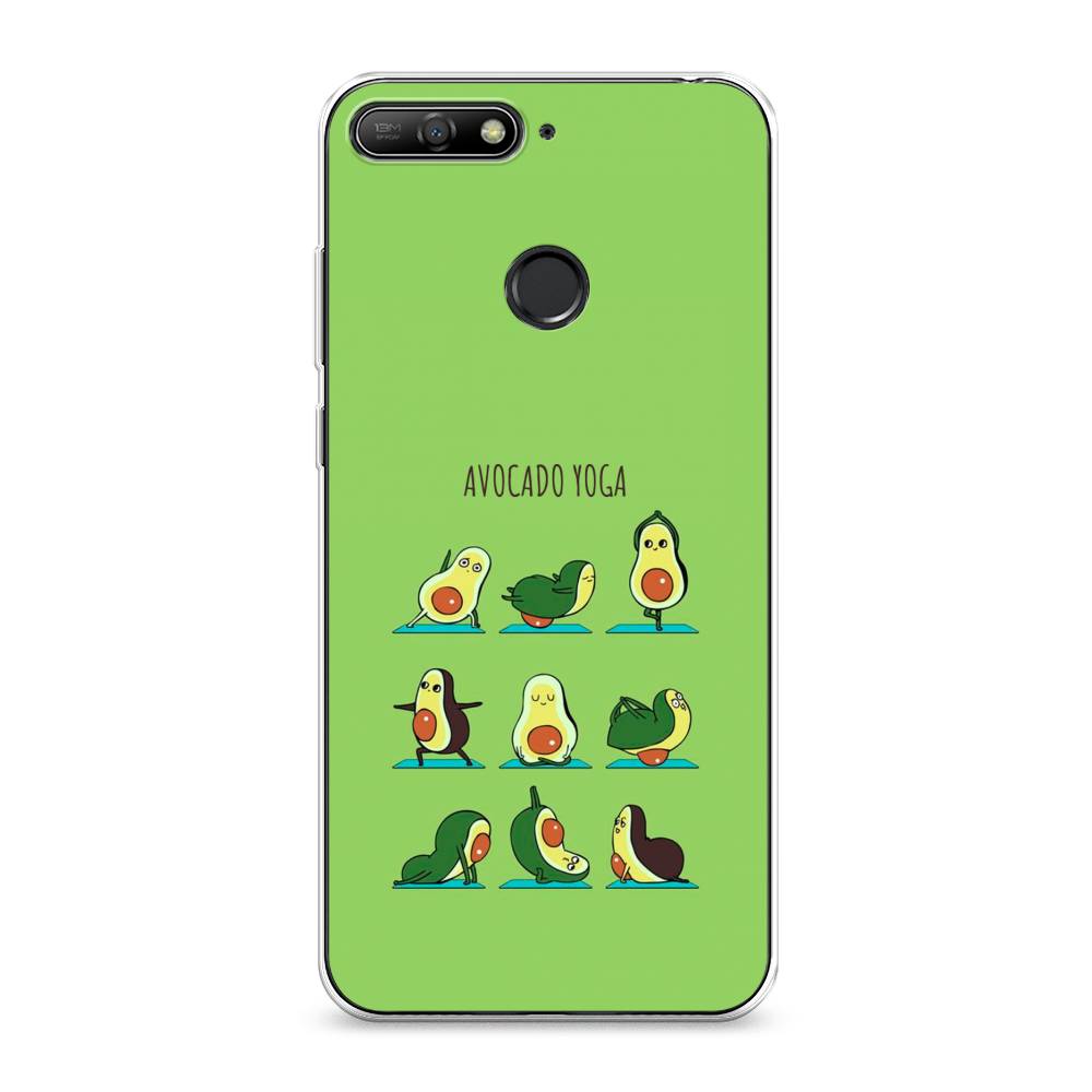 фото Чехол awog "авокадо йога" для huawei y6 prime 2018