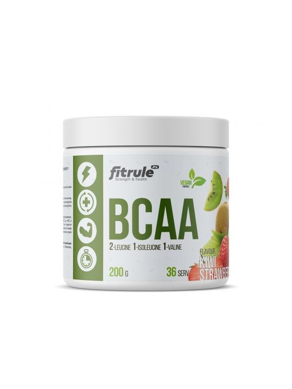 фото Fitrule bcaa powder 200 г клубника-киви