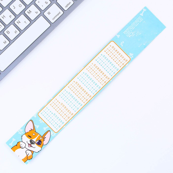 

Линейка-закладка ArtFox Корги, картон, 25 см, 30 штук