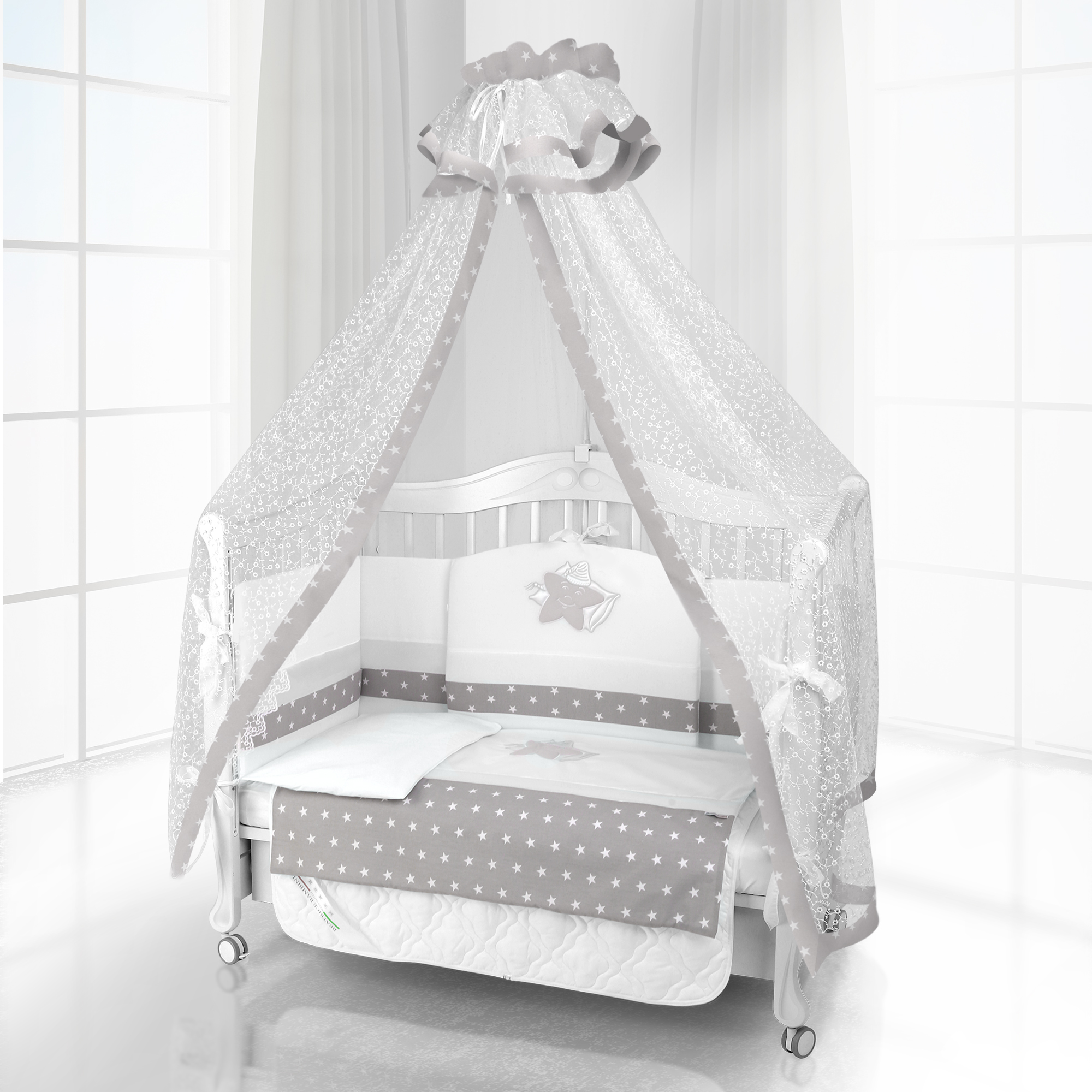 

Комплект постельного белья Beatrice Bambini Unico Smile (120х60) (bianco grigio)