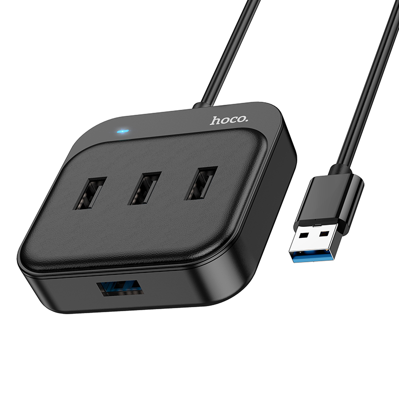 

Переходник Hoco USB USB 1.2м HB31 1,2m 3.0 Black, Черный, HB31 1,2m 3.0