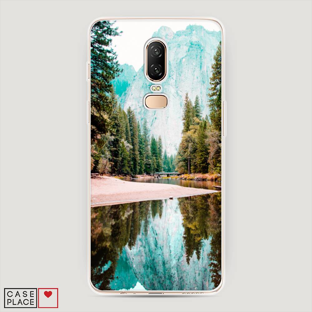 

Чехол Awog на OnePlus 6 / ВанПлас 6 "Горы 11", Зеленый;голубой, 150550-4
