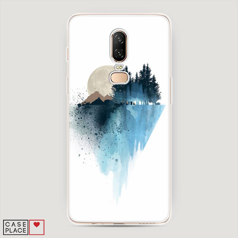 

Чехол Awog на OnePlus 6 / ВанПлас 6 "Горы 5", Голубой, 150550-4