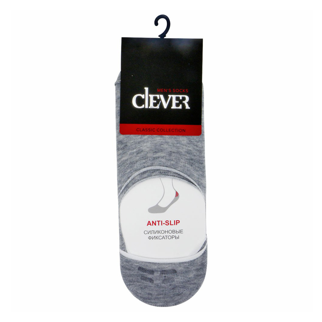 

Следки мужские CLEVER WEAR серые 25, Серый