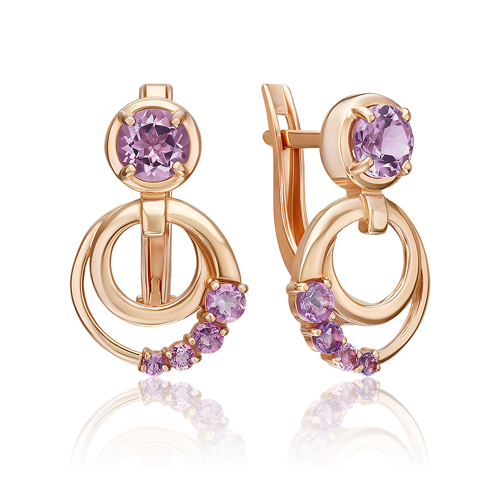 

Серьги из золота PLATINA jewelry 02-5421-00-203-1110, аметист, 02-5421-00-203-1110