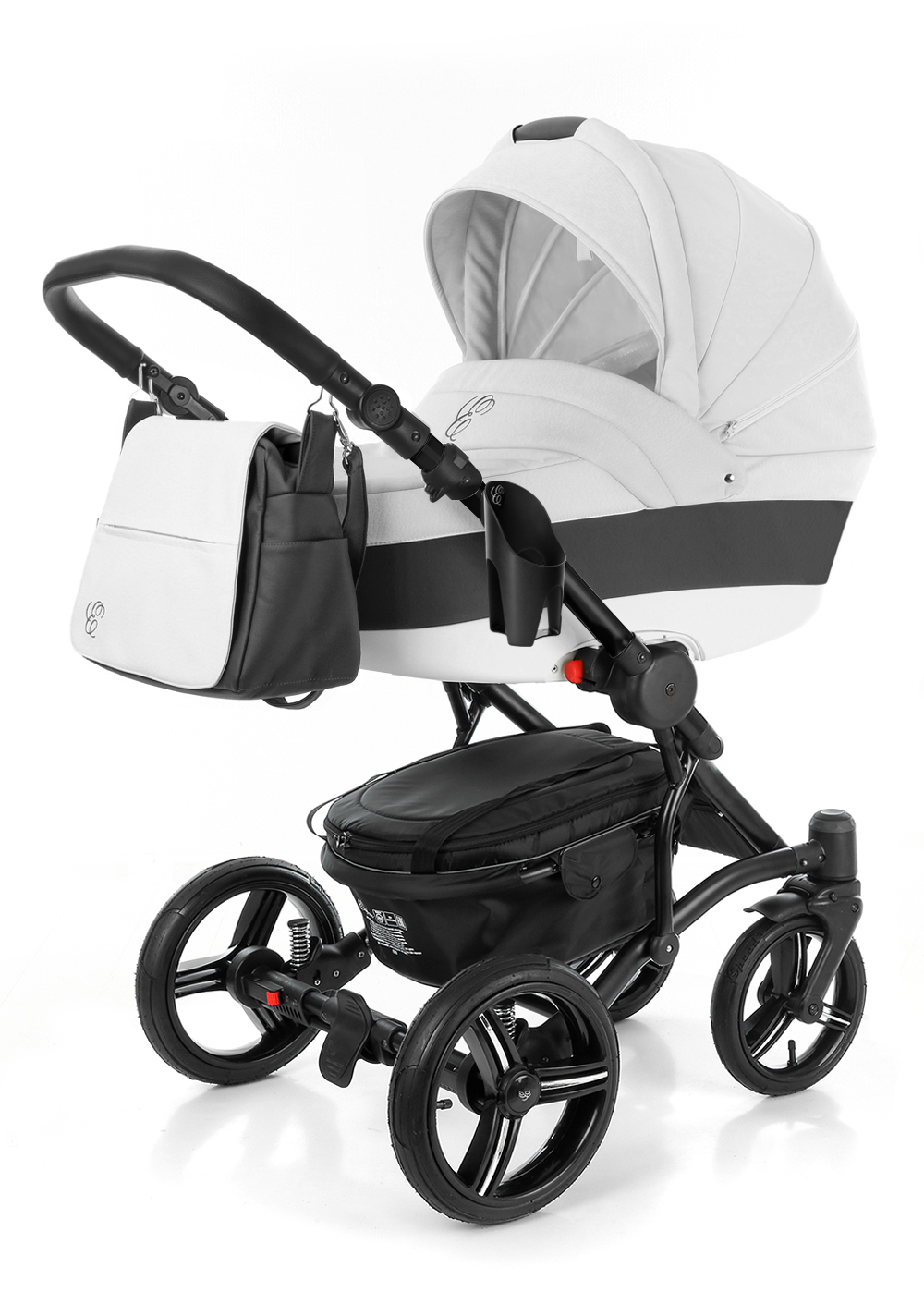 

Коляска для новорожденных Esspero Grand Tour (шасси Black) (White leatherette)