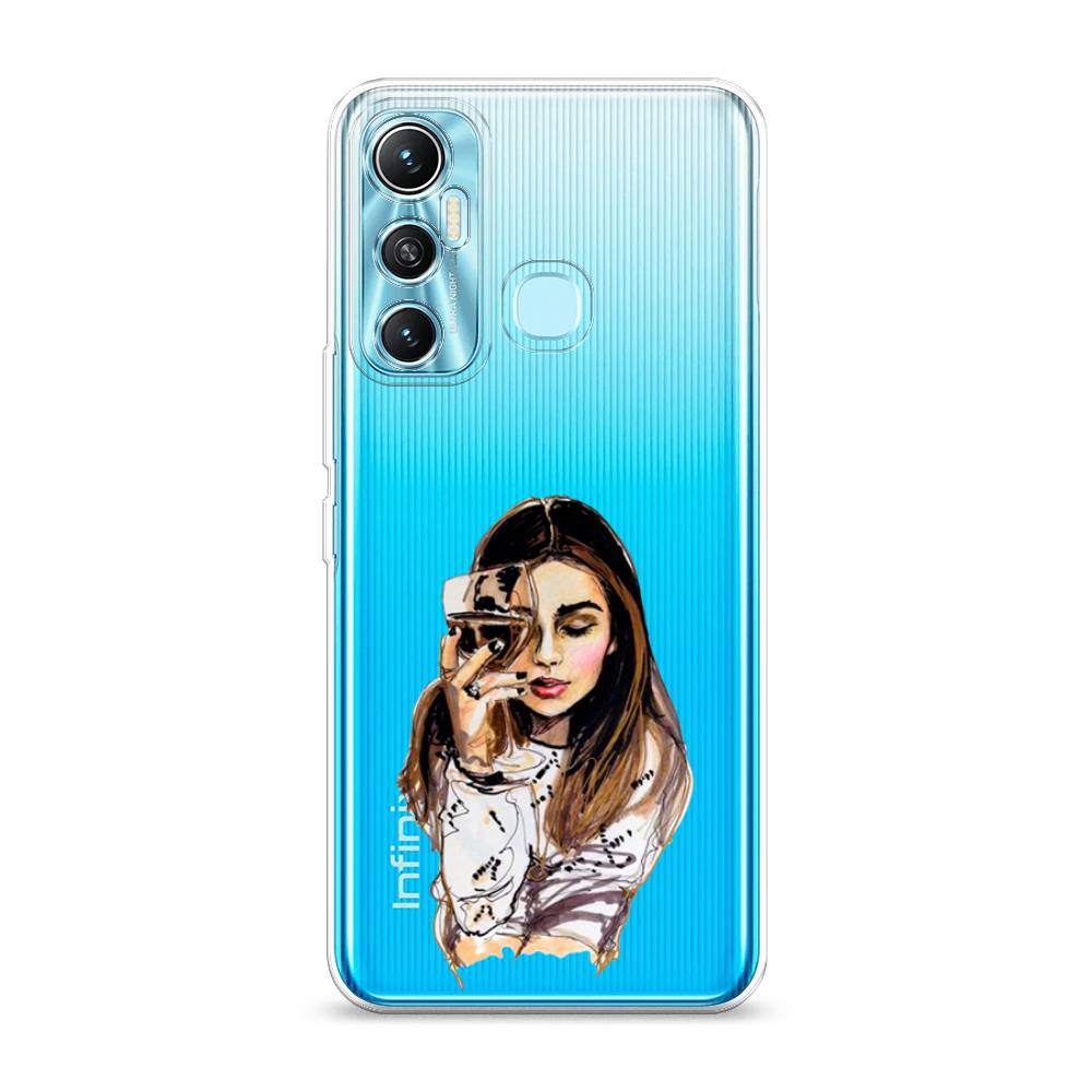 

Чехол Awog на Infinix HOT 11 64 GB "Девушка с бокалом", Разноцветный, 3100750-7