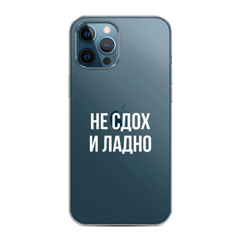 фото Силиконовый чехол "не сдох и ладно" на apple iphone 12 pro max awog