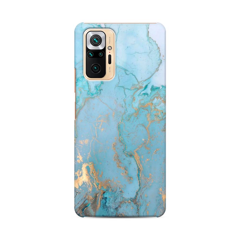 

Пластиковый чехол "Голубой мрамор рисунок" на Xiaomi Redmi Note 10 Pro, 310020-2
