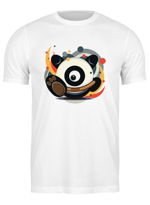 

Футболка мужская Printio Панда (panda) белая S, Белый, Панда (panda)