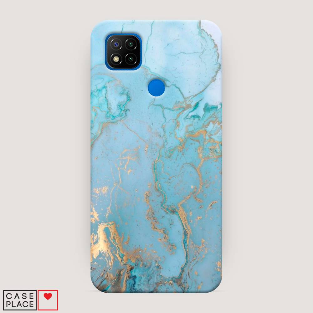 

Пластиковый чехол "Голубой мрамор рисунок" на Xiaomi Redmi 9C, 39020-2