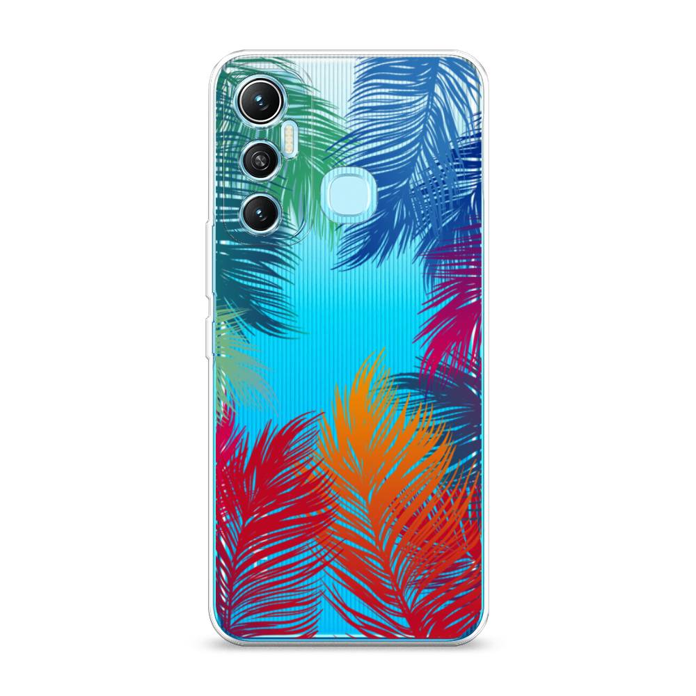 

Чехол Awog на Infinix HOT 11 64 GB "Рамка из перьев", Разноцветный, 3100750-4