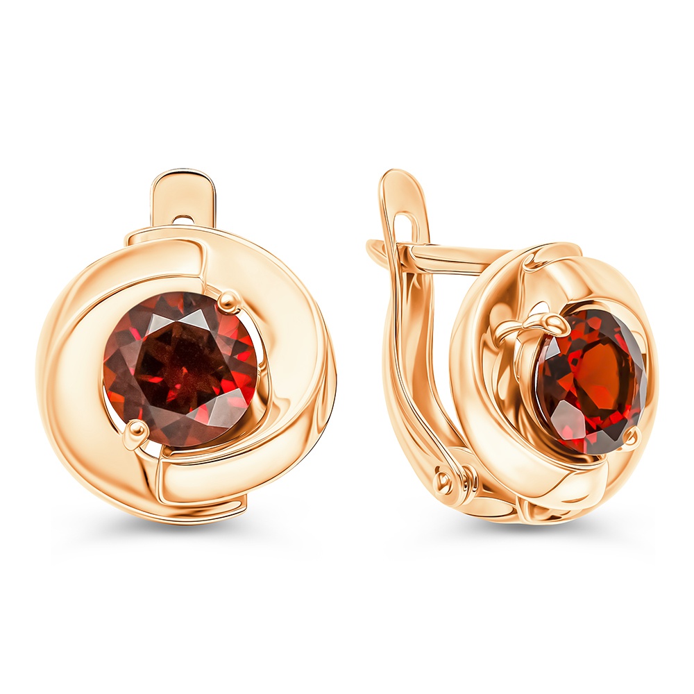 

Серьги из золота 585Gold 202010201, гранат, 202010201
