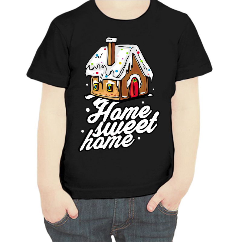 

Футболка мальчику черная 28 р-р home sweet home, Черный, fdm_home_sweet_home