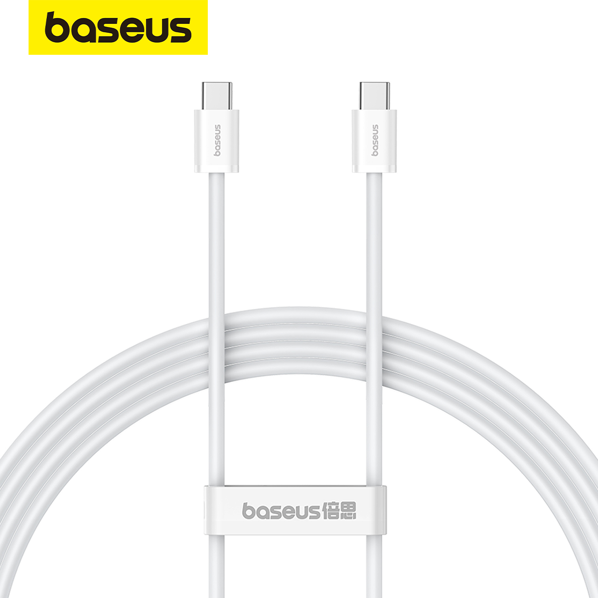 

Кабель Baseus Superior Series 2 Fast Charging, Moon White, Type-C - Type-C, PD 30W, 2м, Moon White