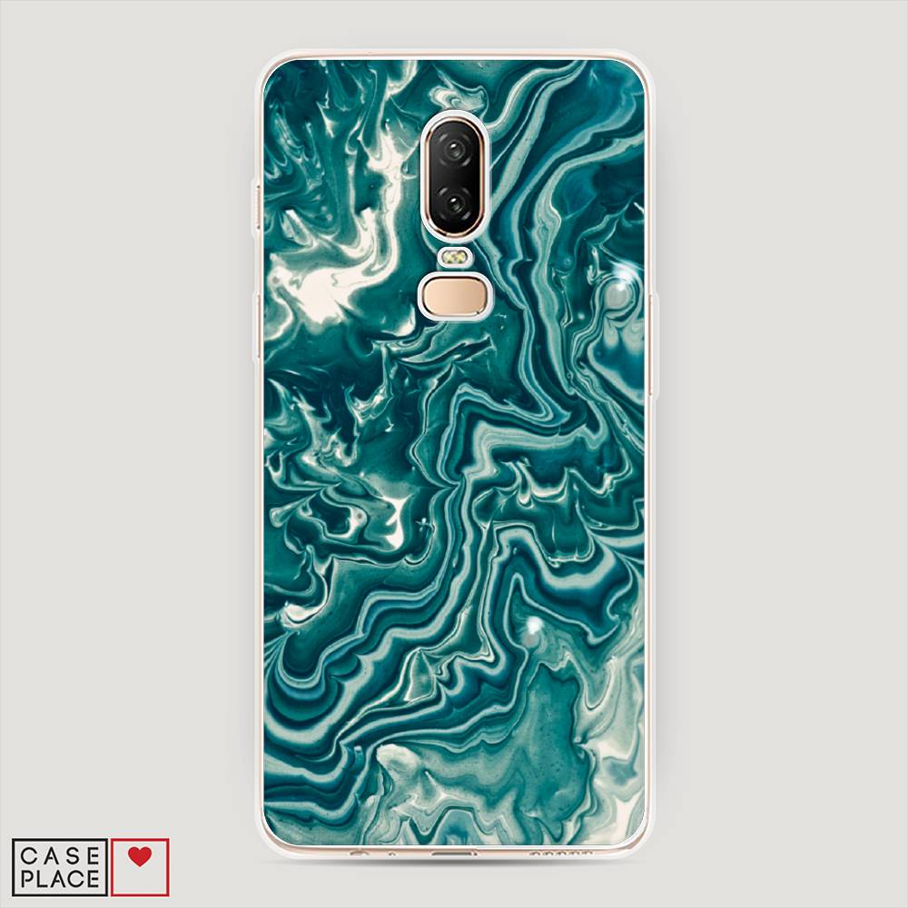 

Чехол Awog на OnePlus 6 / ВанПлас 6 "Минералы 4", Голубой, 150550-3