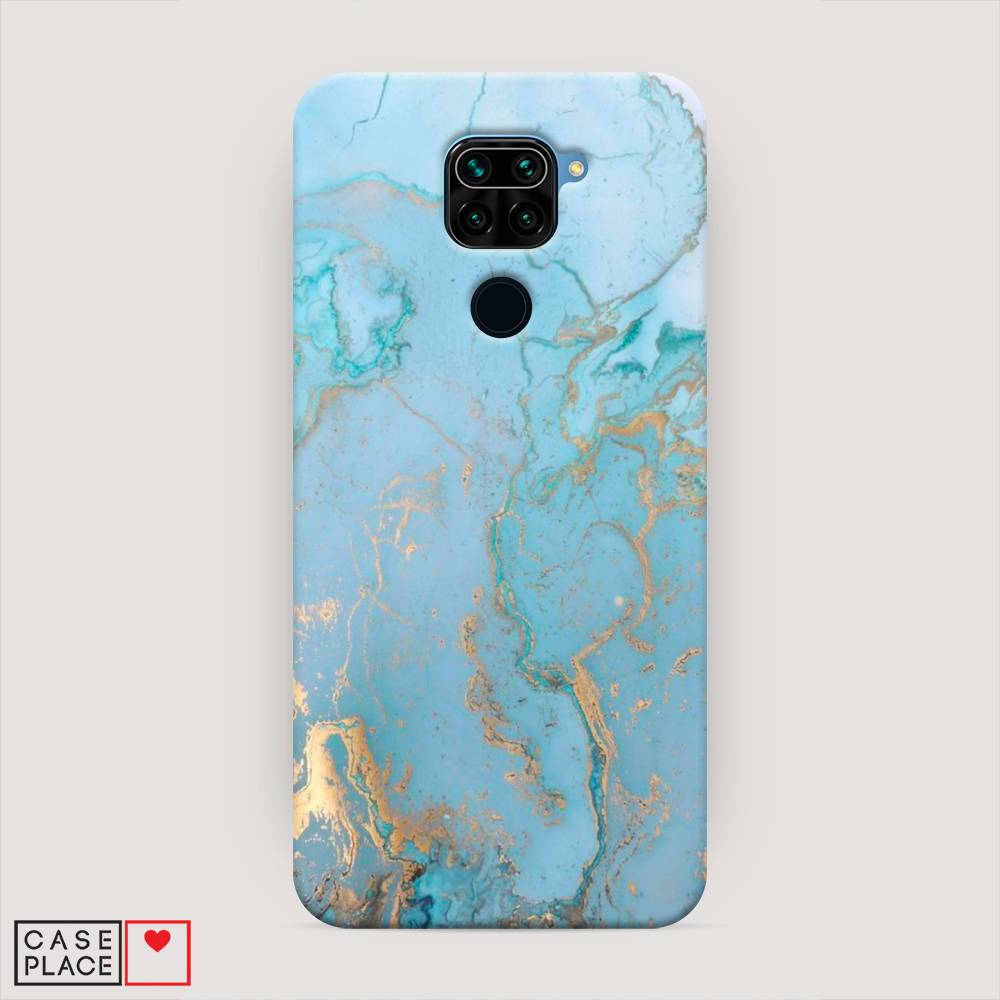 

Пластиковый чехол "Голубой мрамор рисунок" на Xiaomi Redmi 10X 4G, 38220-2