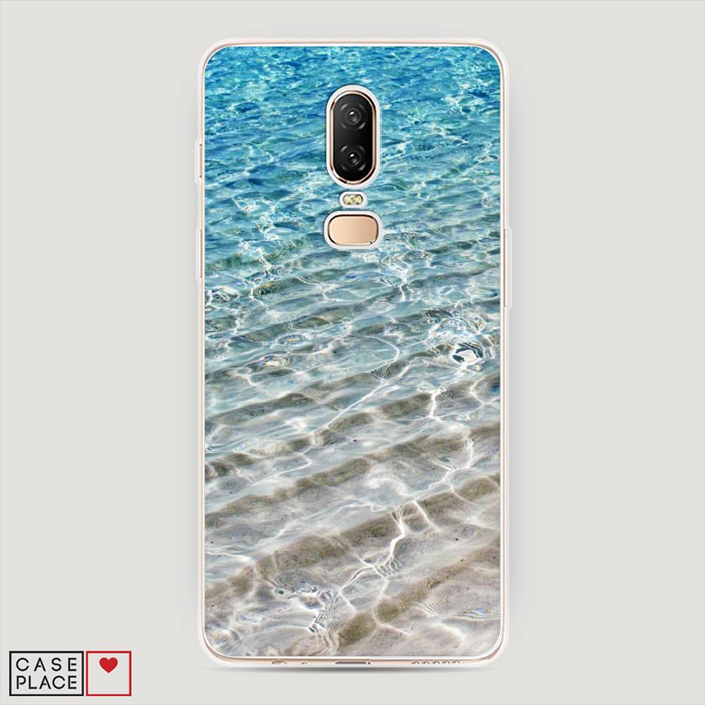 

Чехол Awog на OnePlus 6 / ВанПлас 6 "Волны 10", Голубой, 150550-4