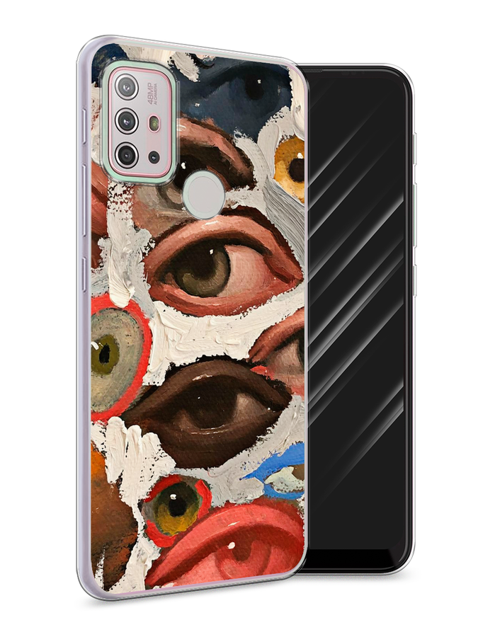 

Чехол Awog на Lenovo K13 Note/Motorola Moto G10/G20/G30 "Глаза масляная живопись", Разноцветный, 242150-7