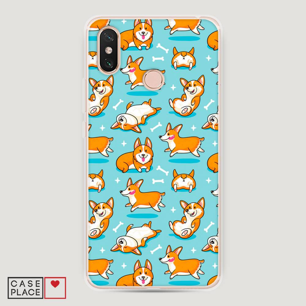 

Пластиковый чехол "Веселые корги" на Xiaomi Mi Max 3