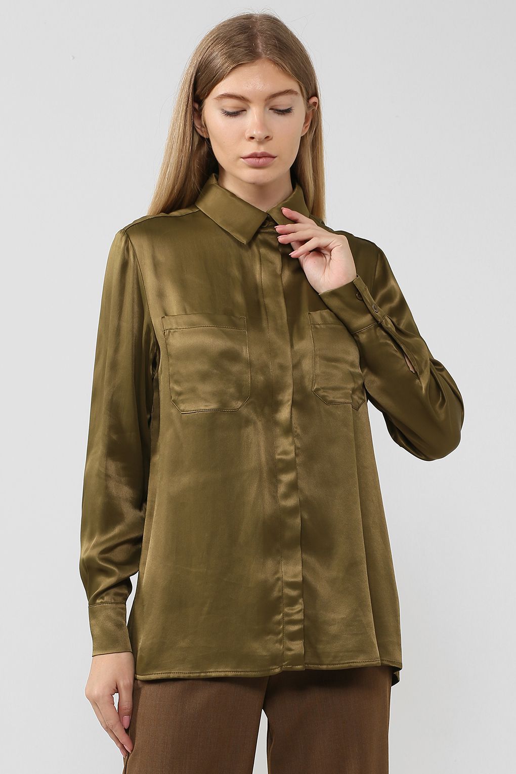 

Блуза женская PAOLA RAY PR120-2038-06CD хаки M, PR120-2038-06CD