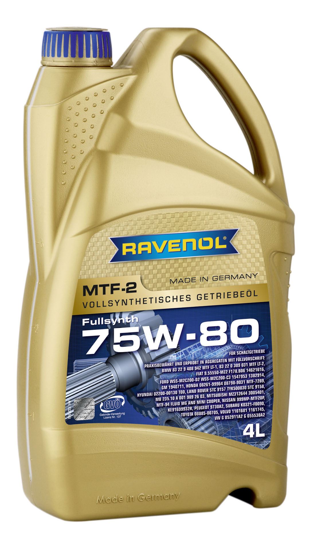 фото Трансмиссионное масло ravenol mtf -2 75w80 4л 1221103-004