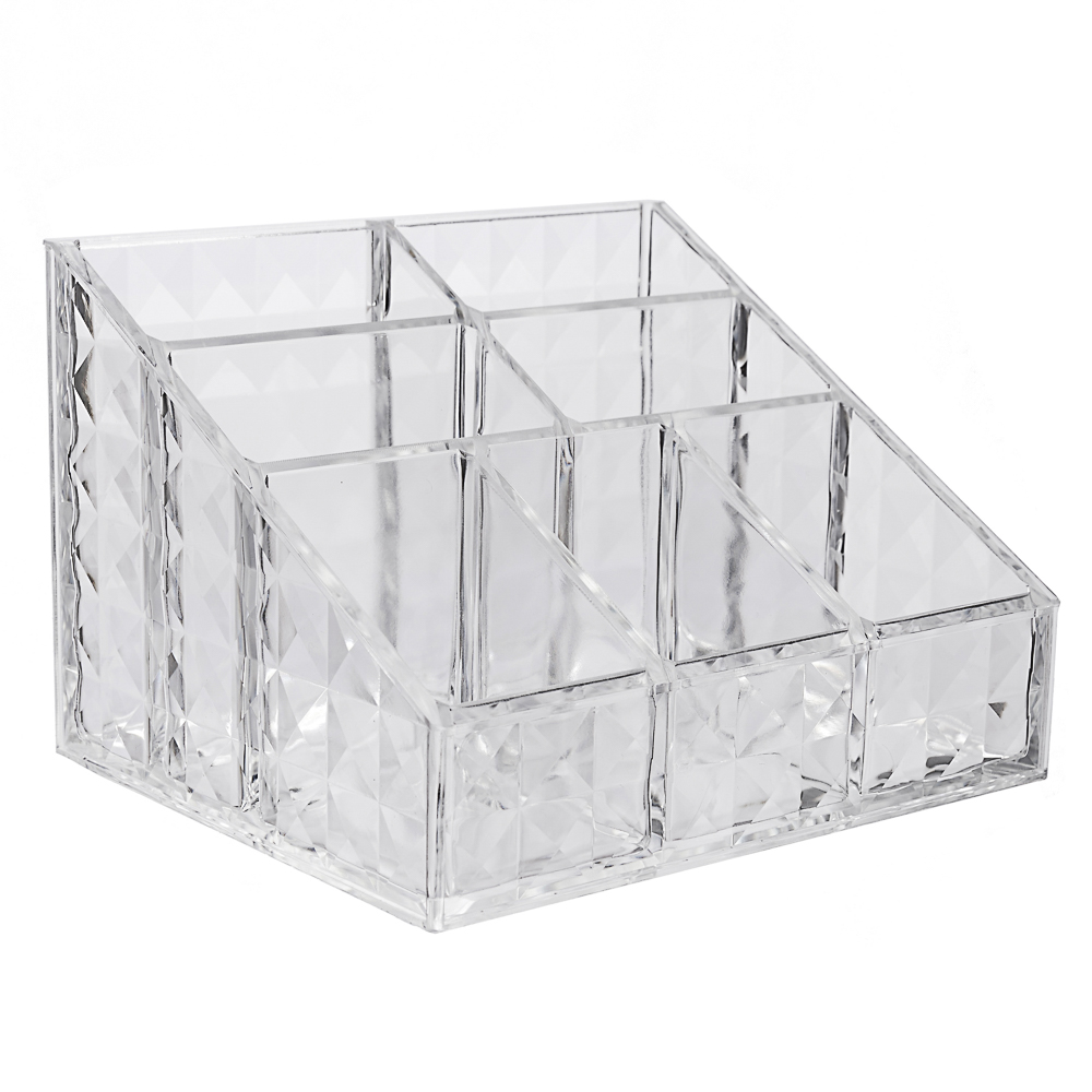 

Органайзер Vetta CRYSTAL для косметики, полистирол, 15x12,5x10,3 см, 7 отделов, 6 шт, Прозрачный