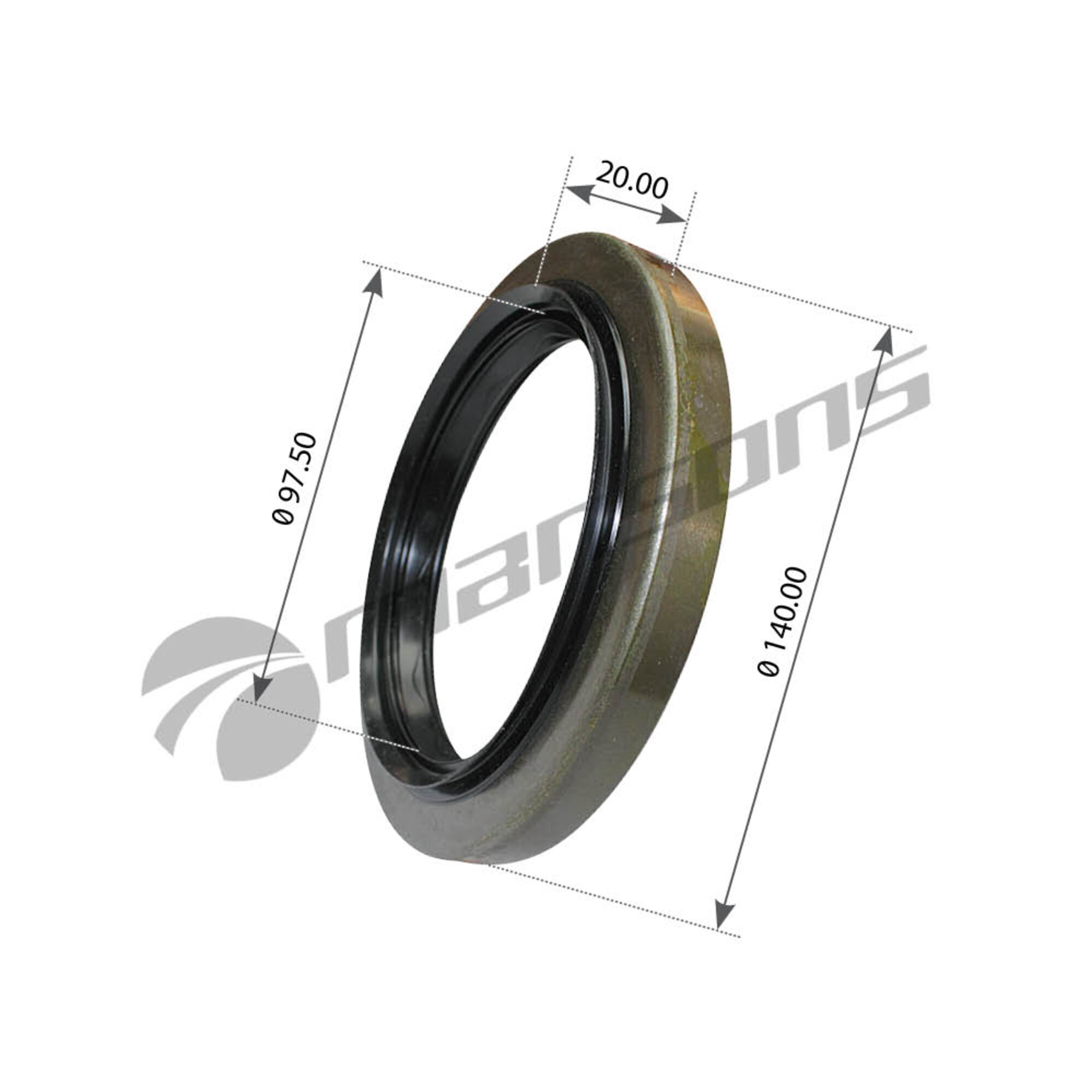 200.047Mns Сальник Передней Ступицы D97,5Xd140X20Mm Daf F65/75/85/95/Xf