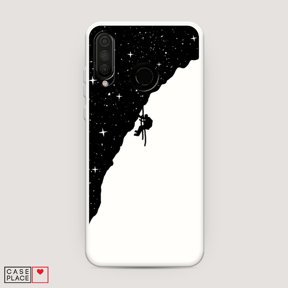 

Матовый силиконовый чехол "Звездочки графика белая" на Honor 7X