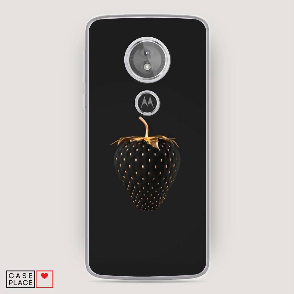 

Чехол Awog на Motorola Moto E5 / Моторола Мото E5 "Черно-золотая клубника", Разноцветный, 241050-10